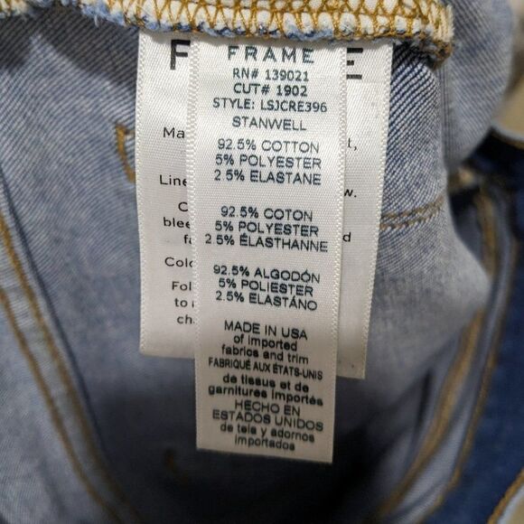 FRAME | Le Skinny De Jeanne Distressed Skinny Jeans in Stanwell - Picture 7 of 10